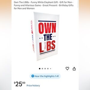 Own The Libs Party Game - White with Red & Blue Graphics